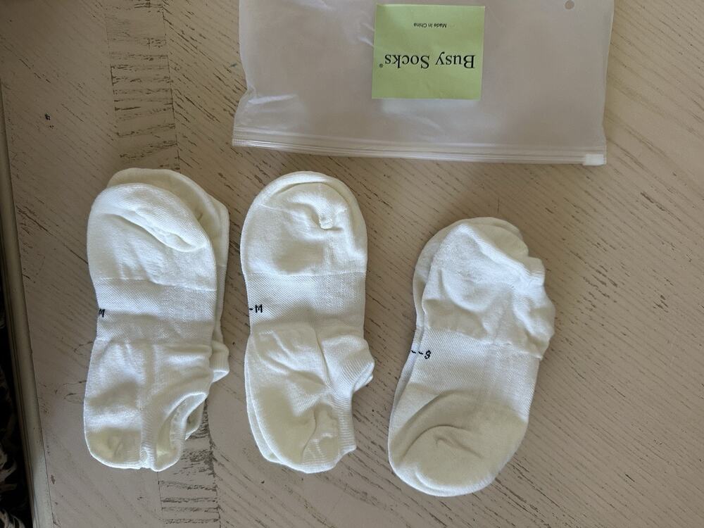 Busy Socks Women's Cute Ankle Socks Cotton Running Crew Socks 3 Pairs Size W-8